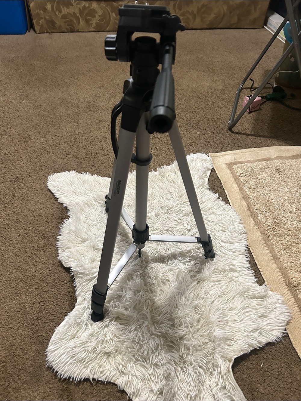 Generic Silver Camera Tripod with Pan Handle - Lightweight Support
